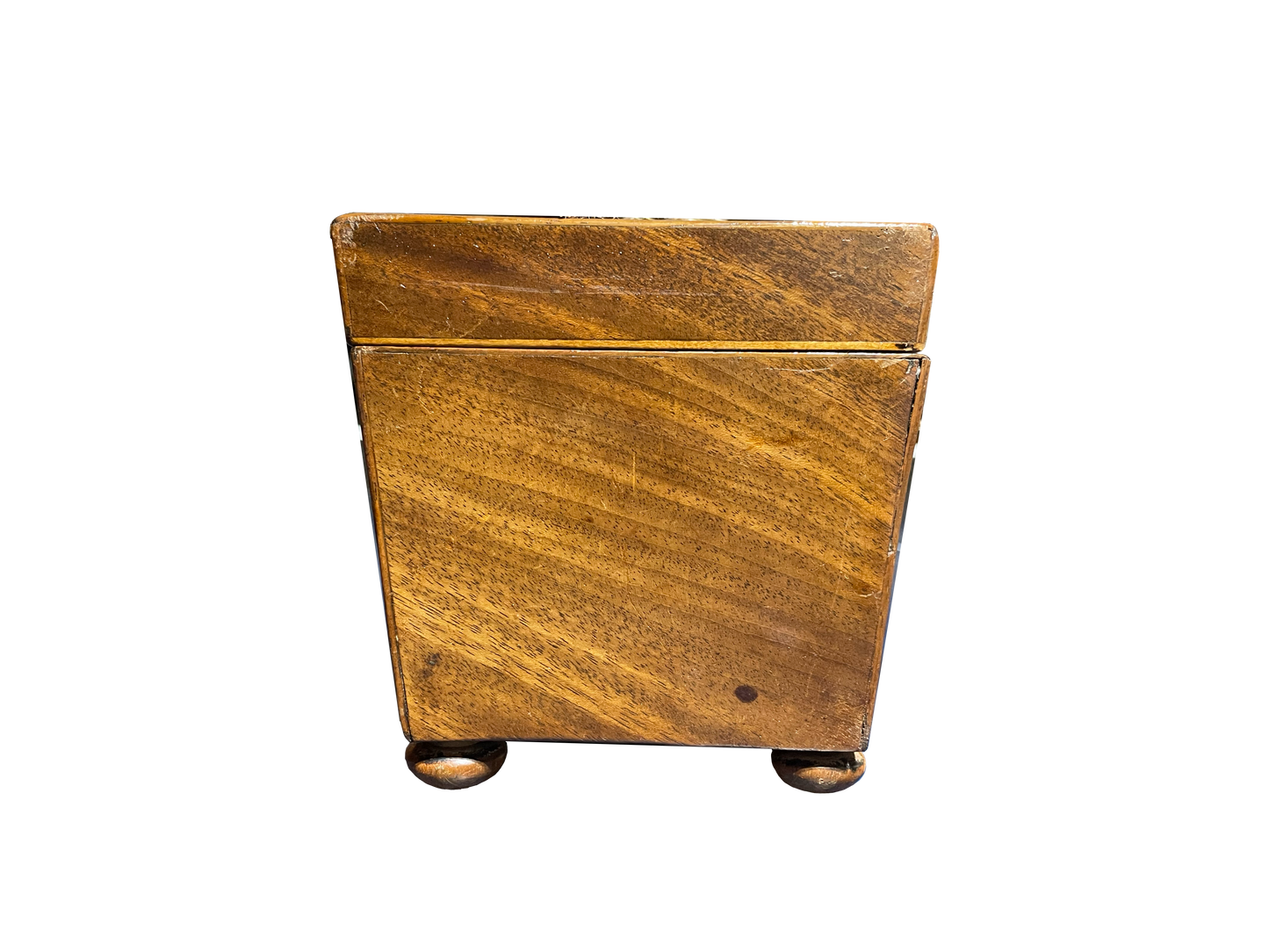 Dual Compartment Antique Box with Brass Detailing