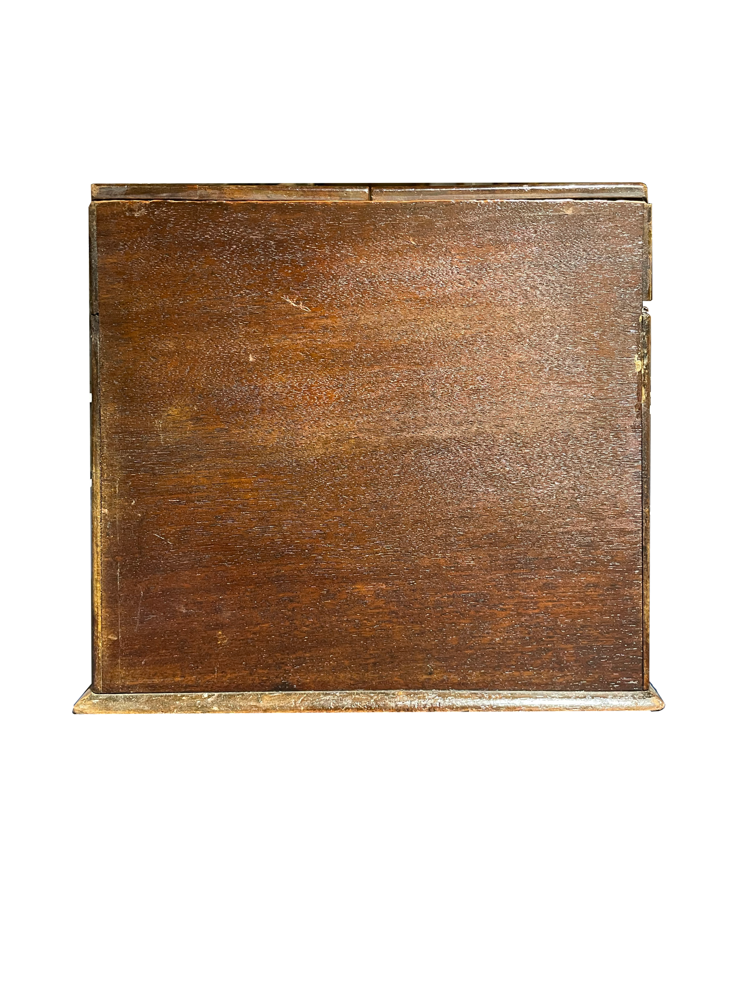 Large Antique Walnut Letter Box with Original Inserts