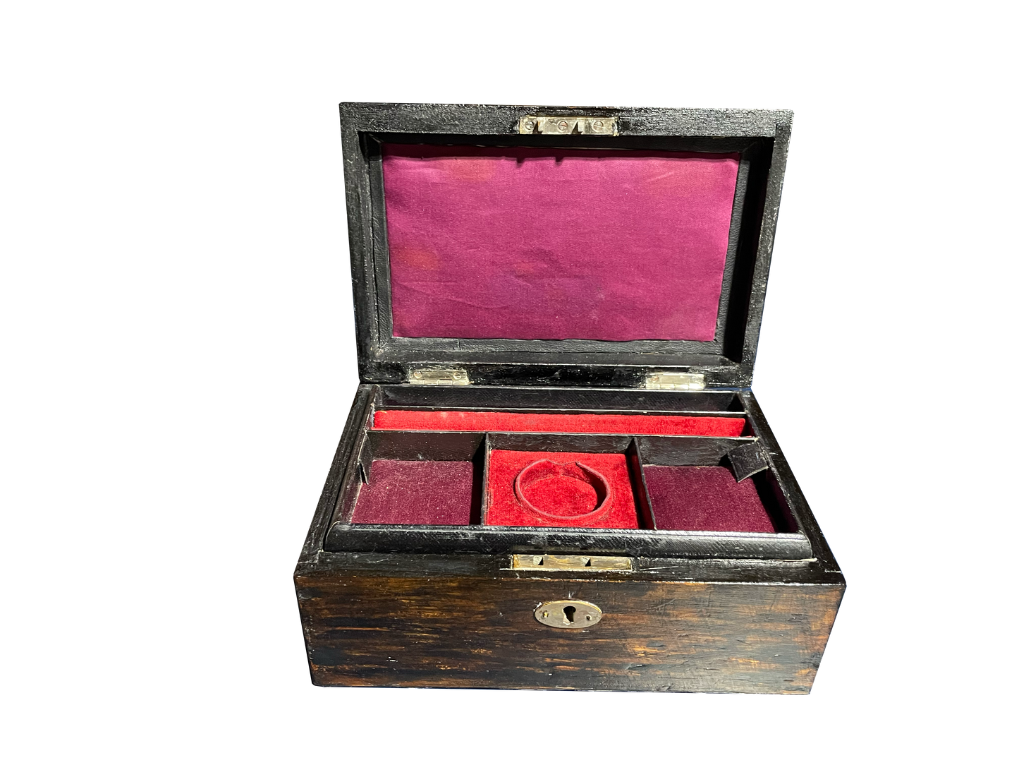 Antique Jewelry Box with Original Inserts