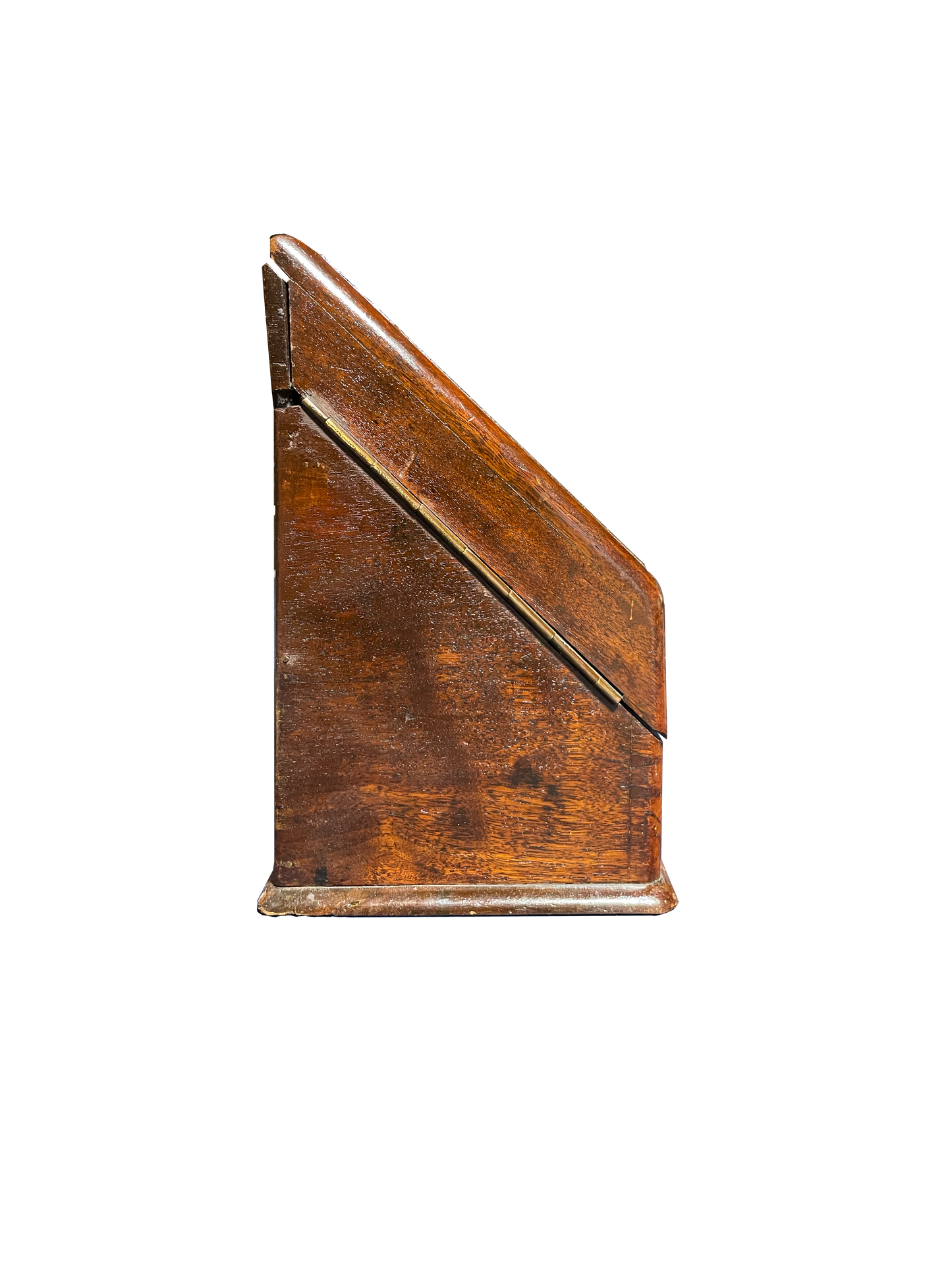 Large Antique Walnut Letter Box with Original Inserts