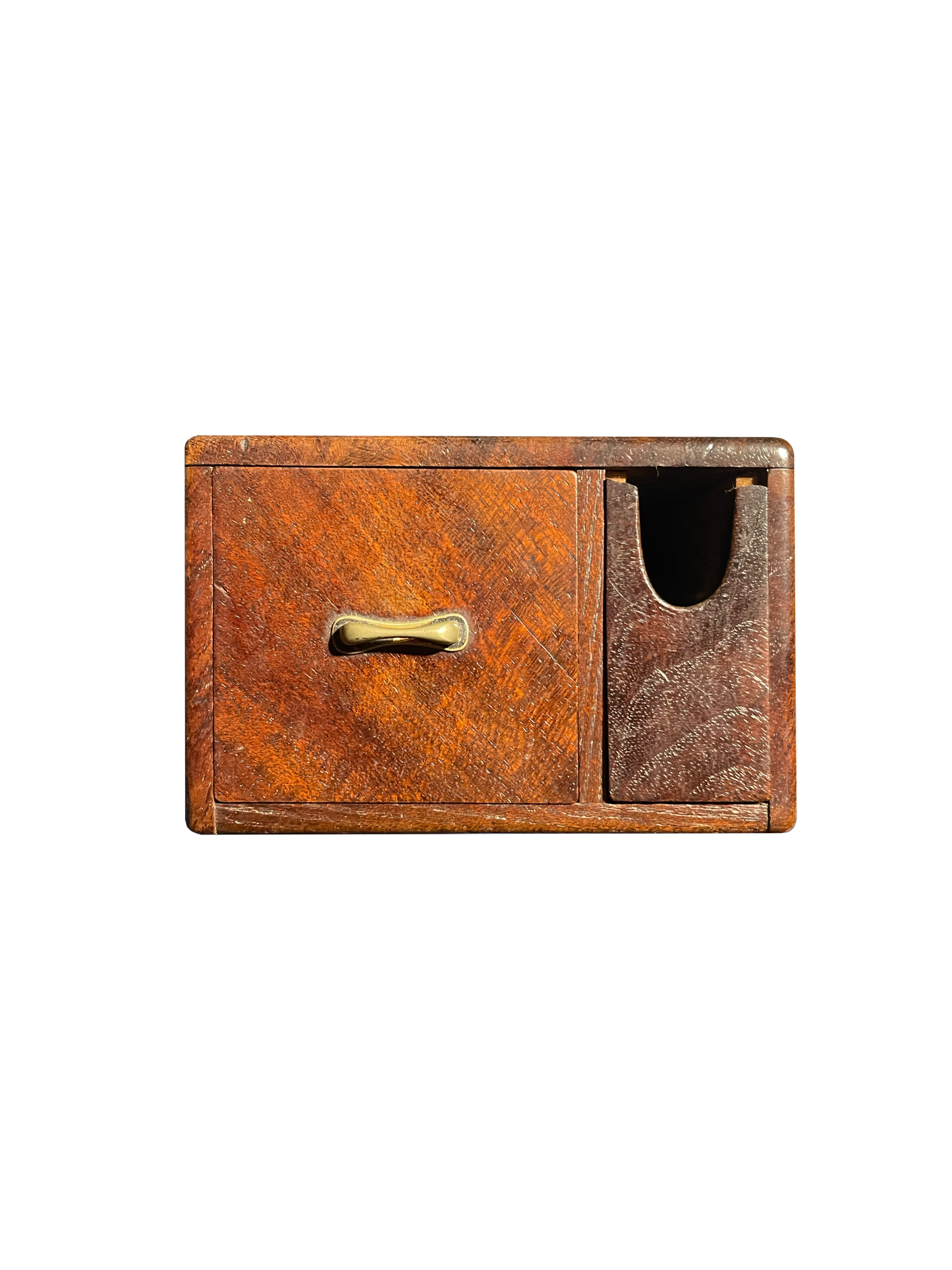 Small Antique Smoker's Box with Pipe