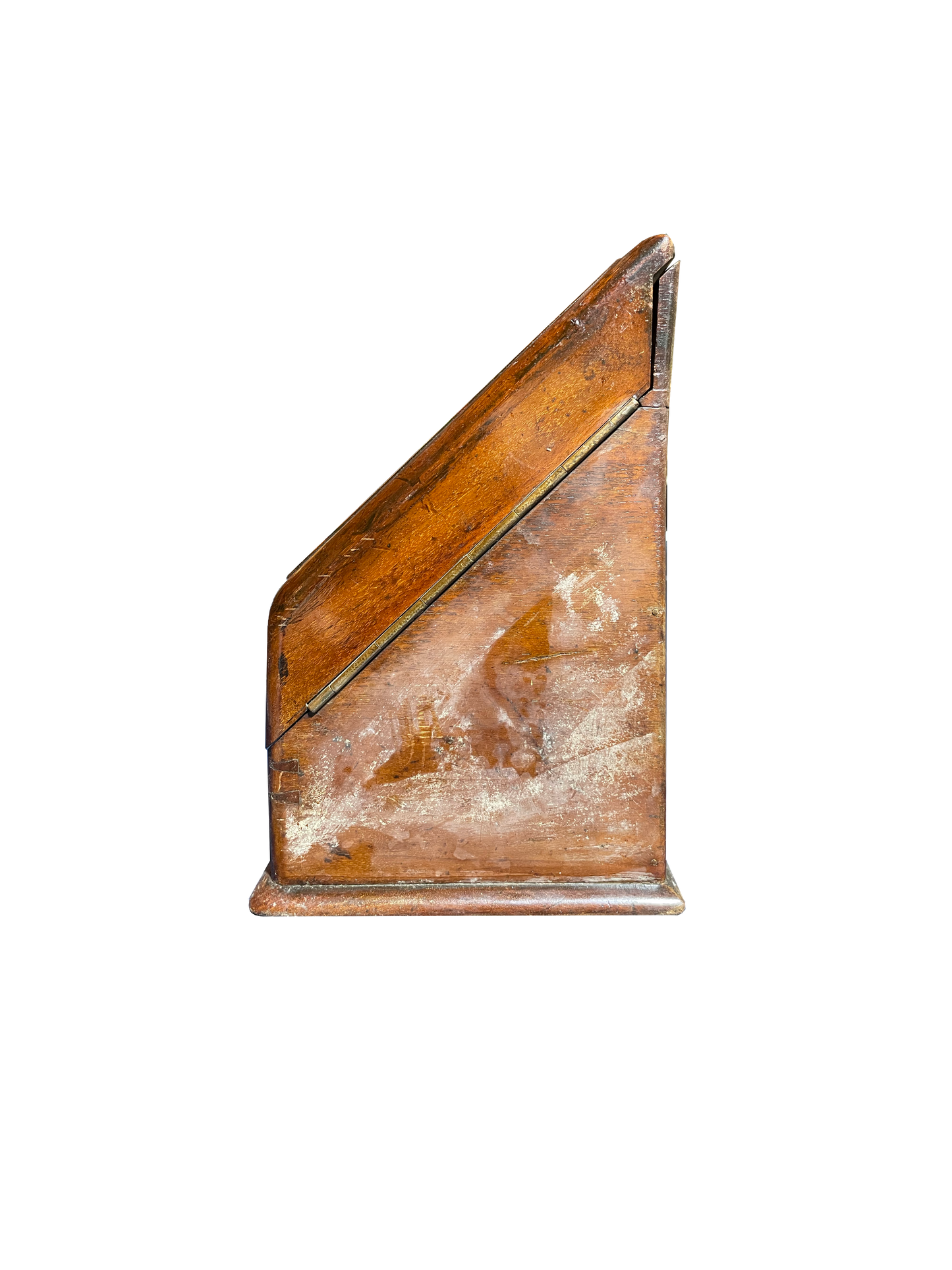 Large Antique Walnut Letter Box with Original Inserts