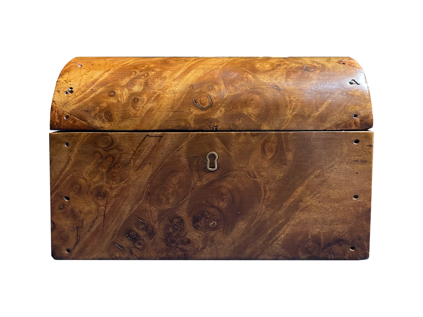 Antique Walnut Box with Rounded Top