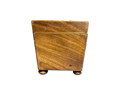 Dual Compartment Antique Box with Brass Detailing