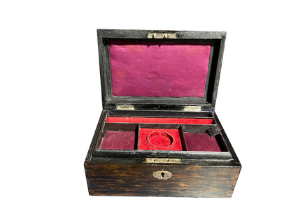 Antique Jewelry Box with Original Inserts