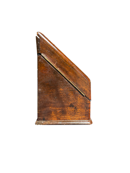 Large Antique Walnut Letter Box with Original Inserts