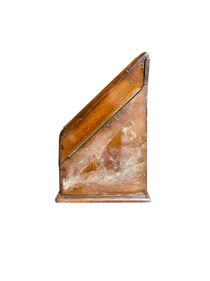 Large Antique Walnut Letter Box with Original Inserts