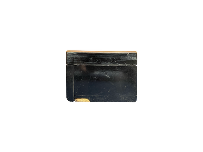 Medium Black Wooden Box with Mother of Pearl and Brass Details